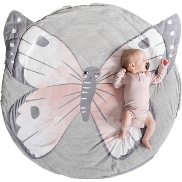 Butterfly baby pyöreä leikkimatto ryömintämatto Peitto Butterfly vatsapehmustematto lapsille lapsille lapsille toddler makuuhuoneeseen