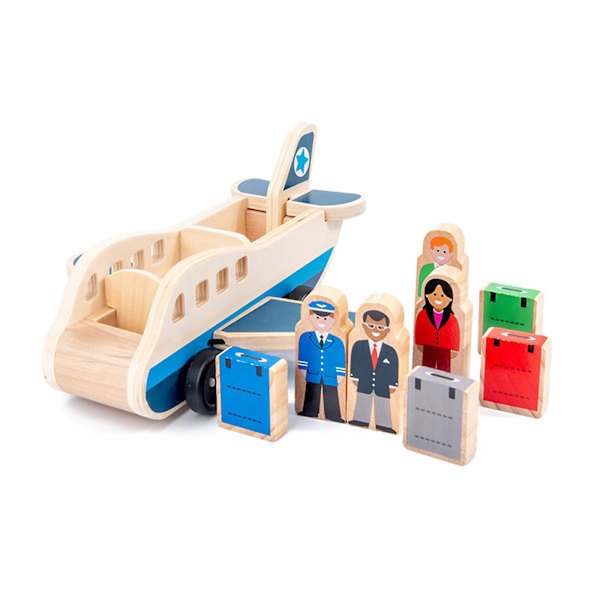 Dekorativa Leksaker Träflygplan Ornament Barn Halloween Tillbehör