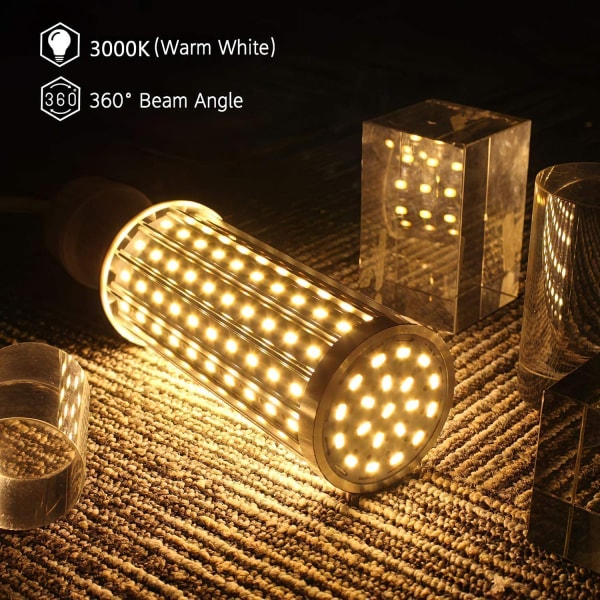 LED-pære E27 60W 3000K varmt lys maispære, oppkjørsel LED-gatelys