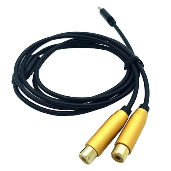 Dual Rca Hun til Type-c Usb C Signal Video Av Audio Kabel Stik Ledningsledning