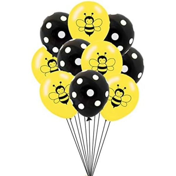 Jolly Bee Balloons, 15 Pack Latex Balloons