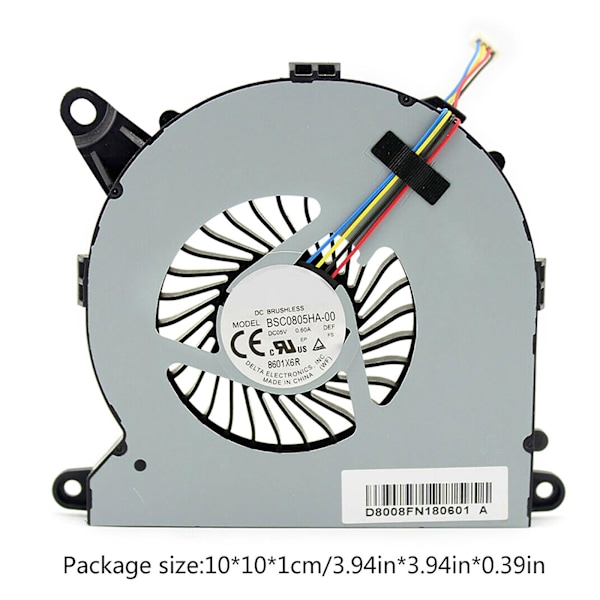 BSC0805HA-00 Kjølefan for Intel NUC8I7BEH NUC8 I5 I7 Bærbar PC 4-pins Kjøler