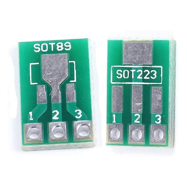20 kpl SOT89 SOT223 - DIP PCB -piirilevysovitin, kaksoispuolinen 1,5 mm 2,3 mm - 2,54 m