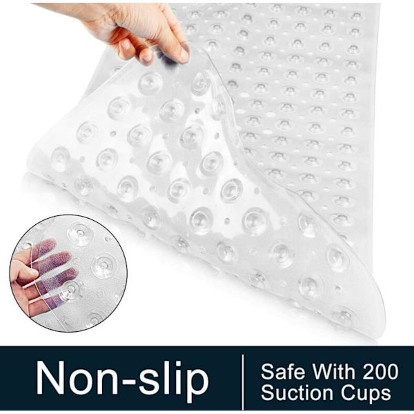 Badekar skridsikker tæppe PVC-100*40cm lys farve 1 stk