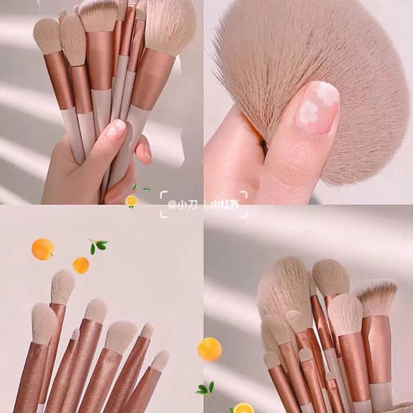 13 professionelle makeup-børster, makeup-sæt - mælketefarve