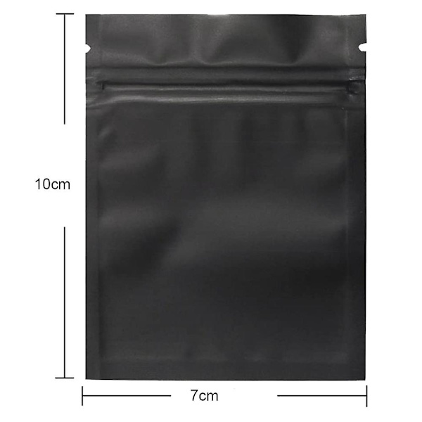 100-pack luktfria påsar - 3 x 4 tum återförslutningsbara Mylar-påsar Foliepåse Platt dragkedjeförslutningspåse