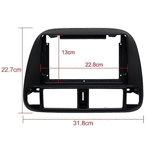 9 tommer bilradiopanel RHD til Honda Civic (EJ/EK/EM) 1995-2001 Dash Kit Installationsadapter Facia Konsol Bezel Plade