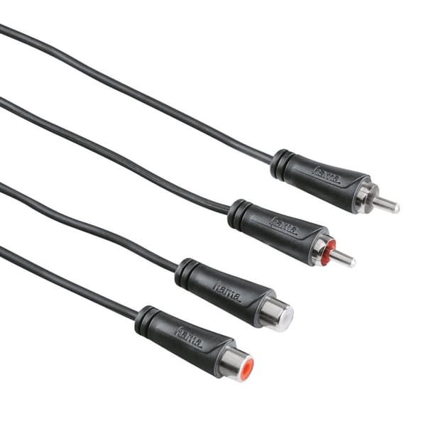 HAMA Kabel Audio 2xRCA-2xRCA Forlengelse Svart 1.5m