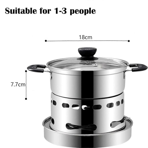 Spis för inomhusbruk, spritkök i rostfritt stål, portabel spis, lätt att bära, inget behov av ström, lämplig för inomhusbruk och camping