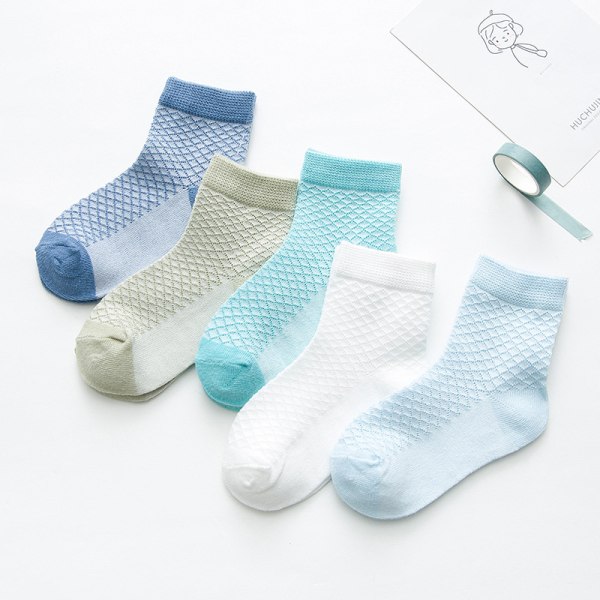 5 paria/erä 0-2-vuotiaiden vauvojen sukat Baby sukat Yhteensopivat tytöille puuvillaverkko mesh S 12 24M 9