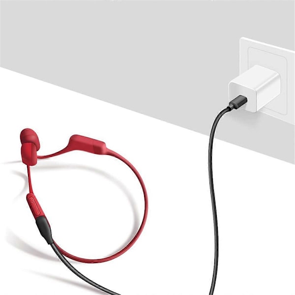 1 meter Ladekabel for AfterShokz Aeropex AS800 / Shokz OpenRun Pro/OpenRun/OpenRun Mini Hodetelefoner