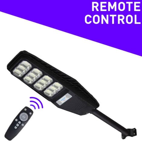 200 Watts LED Solar Street Light PIR Sensor Remote Control Support