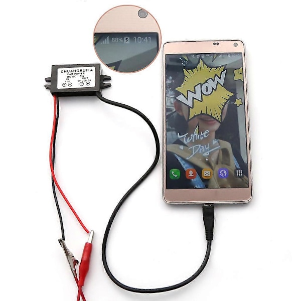 Bil Laddare DC Omvandlare Modul 12V Till 5V Micro USB Utgång Strömadapter 3A 15W