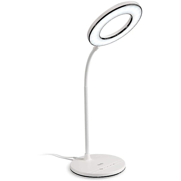 Led Desk Lamp Eye-caring Table Lamp, 3 Color Modes With 3 Levels Of Brightness, Dimmable Office Lamp With Adapter, Touch Control Sensitive