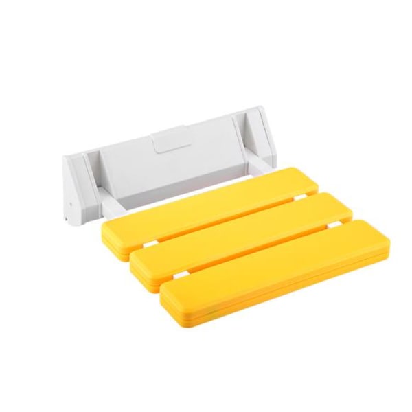 Fällbar duschsits i aluminium och ABS, 330 x 320 x 70 mm, gul