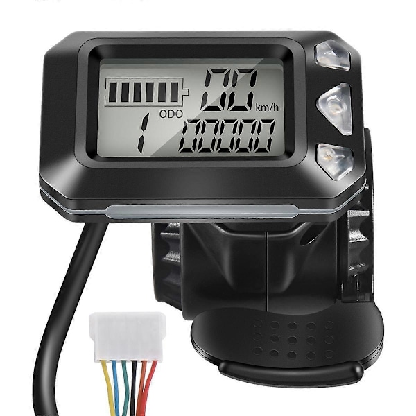 24V 36V Justerbar El-Scooter Instrument Display Skärm Switch Accelerator för 5,5 Tums Scooterdelar (6 Stift)