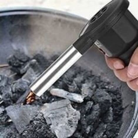 Grillblæser - Bærbar Elektrisk Grillventilator til Udendørs Camping BBQ Sort