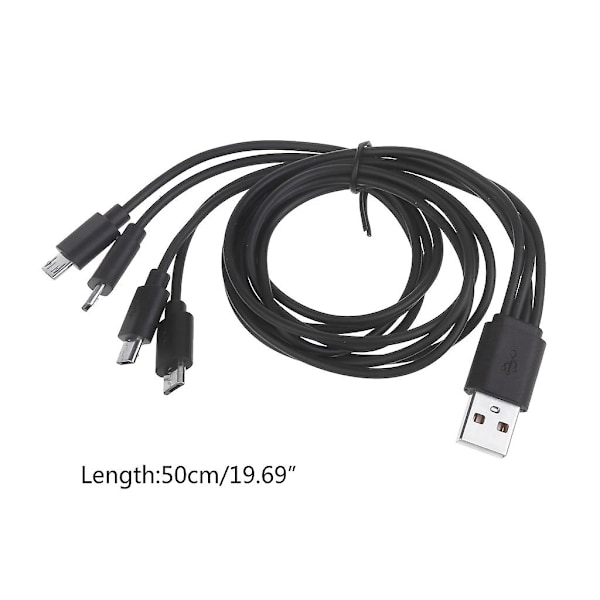 USB2.0 till MicroUSB Multiladdningskabel 4 i 1 MicroUSB Laddningsadapterkabel