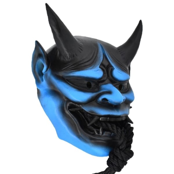 Halloween cosplay maske anime spøgelse dæmon maske skræk hætte Halloween cosplay rekvisit Blå