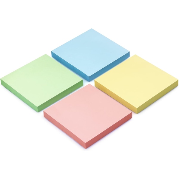 Candy Color Notes 3"x3" självhäftande anteckningar i levande färger 4 block 100 ark/dyna (pastell)