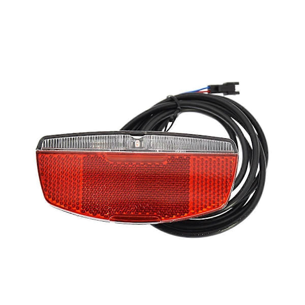 Ebike Baklys Elektrisk Sykkel Baklys Inngang 6V-48V LED-lys med Sykkelreflektor Elektrisk Sy