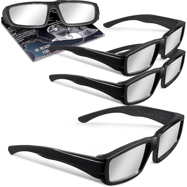 4 Pack Solar Eclipse Glasses ISO 12312-2:2015(E) & CE-sertifioidut turvavarjostimet suoraan auringonvaloon katsomiseen AAS:n suositusluettelo WR