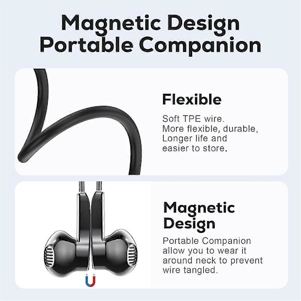 USB-C Hörlurar Magnetiska Trådbundna Öronproppar med Mikrofon, In-Ear Hörlurar för 15 Max/ Galaxy S24