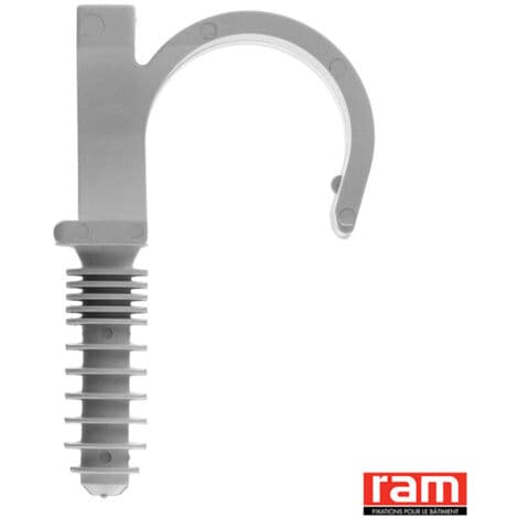 Enkel plastankarkabelbindare - 25 mm diameter rör - Säljs i förpackningar om 100 - IFix-Ring - ING Fixing