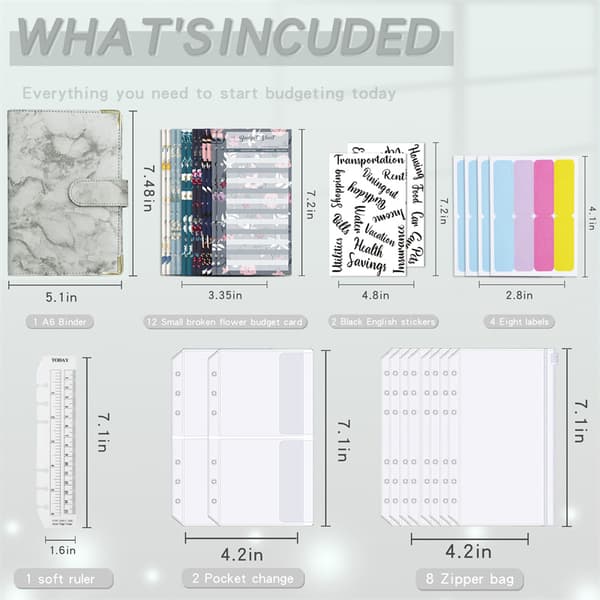 A6 Ring Binder with Budget Sheets - Budget Planner