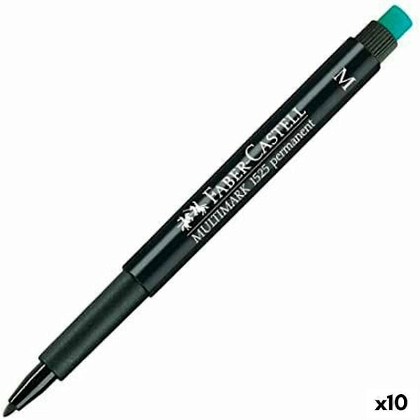 Permanent tusch Faber-Castell Multimark 1525 M Sort (10 stk)