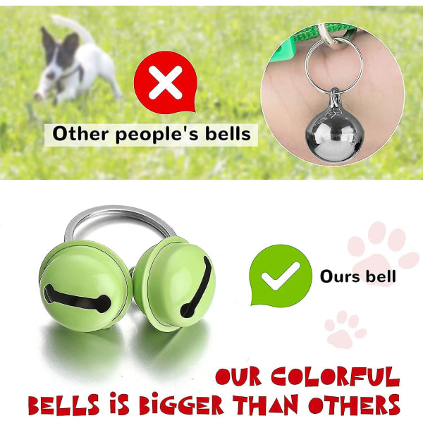 60 stykker blanke hundemærker Bells nøgleringe sæt inkluderer 20 knogleformede kæledyrs-id-mærker Dobbeltsidet hundenavn Telefonnummer mærke charme 38 mm med 20 farverige hunde