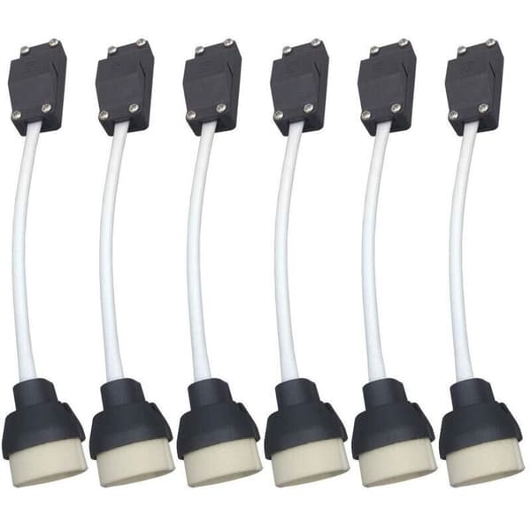 GU10 Lampeholder. Pærestikforbindelse. Adapter til LED og Halogen. Keramisk Base og Klemrække - AIMOONSA