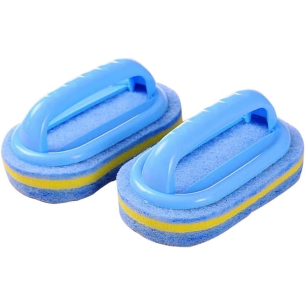 Svampebørste - Sæt med 2 rengøringssvampebørster til badeværelser med skuresvamp