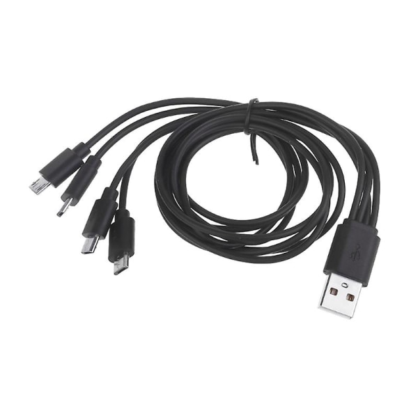 USB2.0 til MicroUSB Multi Ladningskabel 4 i 1 MicroUSB Lader Adapterkabel