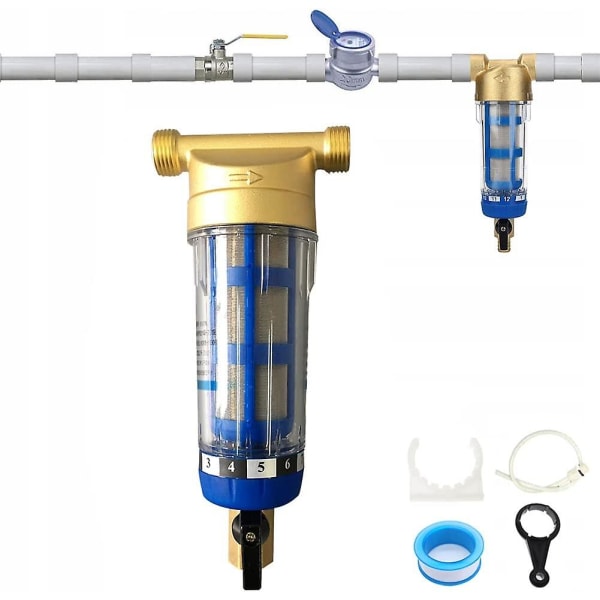 40 micron spin down sediment filter, external thread water prefilter well water pipe sediment filter