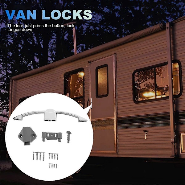 Camper Bil Tryklås RV Campingvogn Båd Skabslåse Håndtag Hjem Skuffe Låse Knaplåse Møbler D