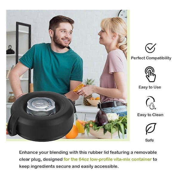 Ersättningslock för Vitamix, låg profil 64Oz lock passar Vitamix Blender Explorian Classic C/G Prope