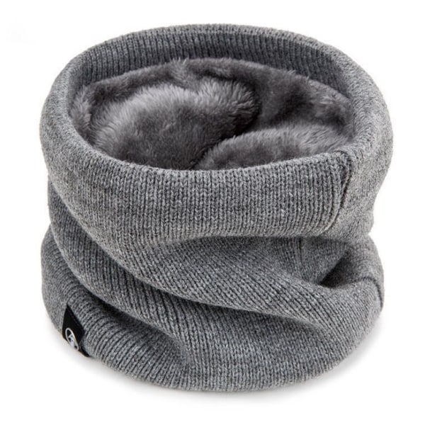 Vinter Skidhals för män Varmhalshalsduk Herrscarf Vindtät Ringscarf i fleece för damer black