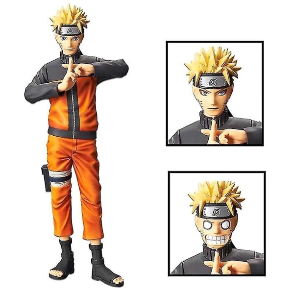 1pc 27cm Anime Naruto Uzumaki Face Changer Naruto Pvc Action Figures Model Toys