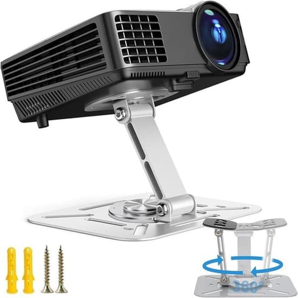 Projector Mount - Projector Stand - Home Theater - 360-degree Rotatable - Silver