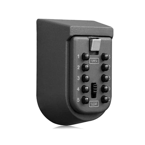 Nyckellåda för utomhusväggmontering, nyckelförvaringslåda, 10-siffrig kombinationslåda med knapp