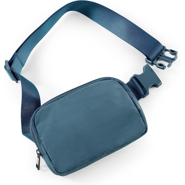 Mini fannypack för män och kvinnor med justerbar axelrem, liten fannypack, blå