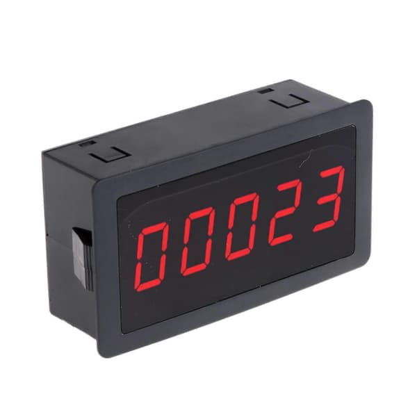 Plus Tellerpanel Totalisator 0-9999 Digitalt LED Tellerpanel Meter 5 Sifre