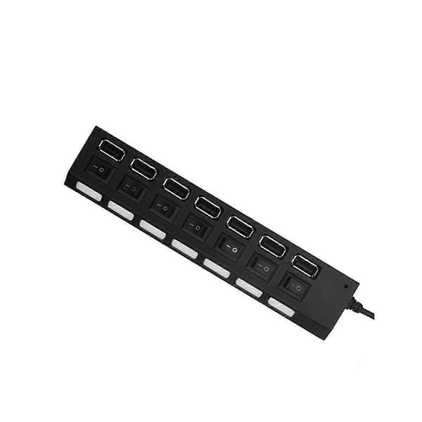 USB Hub 2.0 USB Splitter Multi Hub Adapter USB Flere Porter Strømadapter med Brytertilbehør