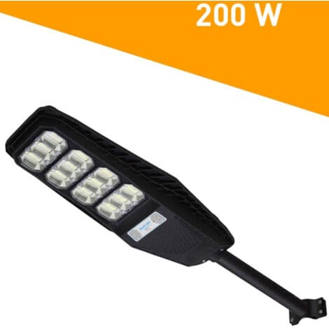 200 Watts LED Solar Street Light PIR Sensor Remote Control Support