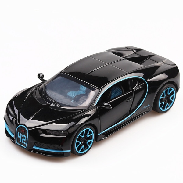 Bugatti Chiron modellbil 1:32 sportsbilmodell i legering, svart