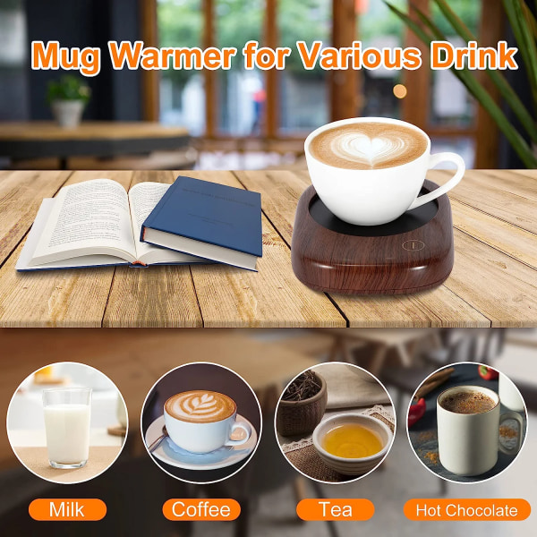 Koppvarmer for kaffe, koppvarmer med 3 justerbare temperaturinnstillinger (opptil 149°F/65°C)