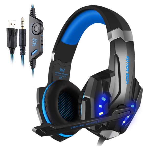 Headphones Wired Gaming Headset (Blue)