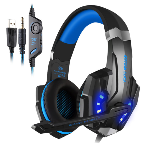 Headset til kablet gaming (blå)