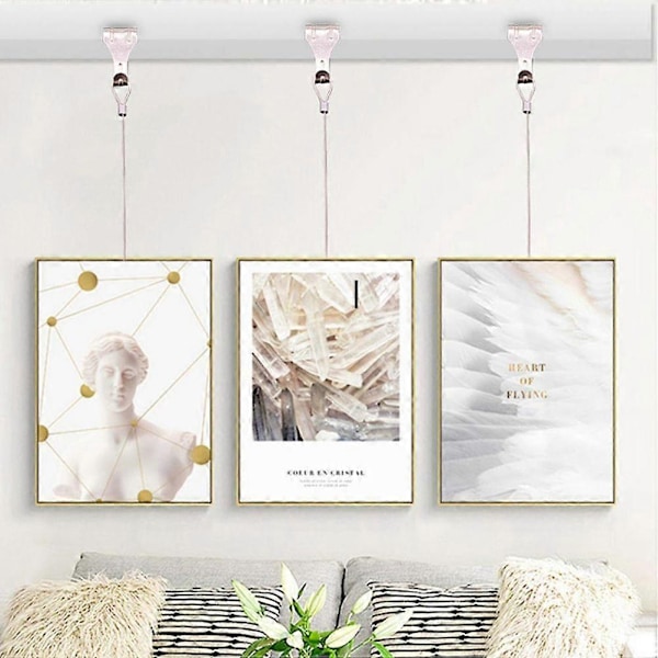Justerbart Kraftig Ramme Display Kit Bildehenger Kit Bilderammer Wire Bilde Skinne Wire Bilderammer Wire